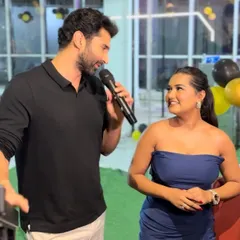 It was a pleasure to interview the one and only Aditya Roy Kapur. Sharing the stage with celebrities is always a highlight, and my goal is to create a comfortable and engaging conversation that the audience loves.
