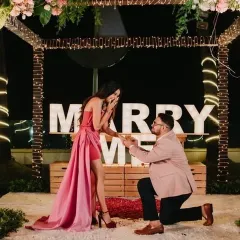 The raw emotion of a surprise proposal. Her gasp of joy is the reason we love creating these unforgettable moments.
