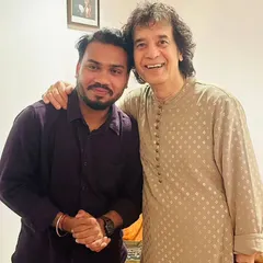 A cherished memory of meeting the maestro, Ustad Zakir Hussain ji. To be in the presence of such a legend is a lesson in humility and artistry.