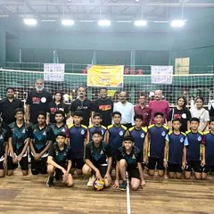 Our team photo at the massive CBSE cluster west zone tournament in Mumbai. We are proud to compete and connect with the local volleyball community.