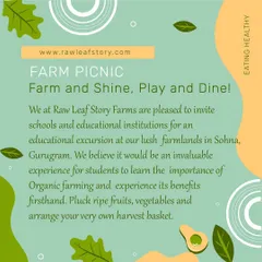 We are pleased to invite schools and educational institutions for an excursion to our farmlands. It is an invaluable opportunity for students to learn about organic farming, pluck their own vegetables, and experience nature firsthand.