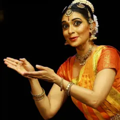 An expressive moment from a performance at the Nirantaram Festival. It was a joy to present pieces from my production *SARVASYA* on the auspicious occasion of Vaikuntha Ekadashi.