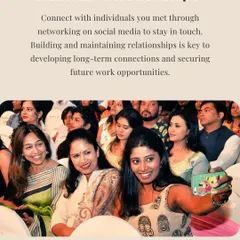Networking does not end at the event. Maintain the relationships you build by connecting on social media. Long-term connections are key to securing future work opportunities in the dance industry.