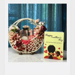 This beautiful macrame basket for Mother's Day is filled with her favourite chocolates and self-care items, making for a gift that is both thoughtful and reusable.
