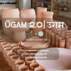 The official poster for Ügam 2.0, our student exhibit in collaboration with A.Ware Studio. This event is the culmination of months of hard work for our professional course students.