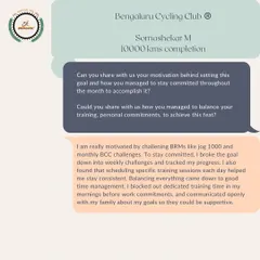 Another 'Spoke Talk' feature, this time with Somashekar M on his 10,000 kms milestone. He talks about how challenging BRMs and good time management helped him achieve his goal.