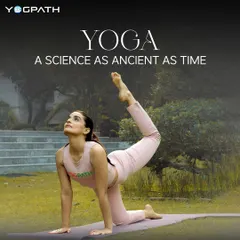 Yoga is a science as ancient as time. This image, showing a practitioner in Tiger Pose, invites you to discover the art of self discovery and well being through this transformative practice.