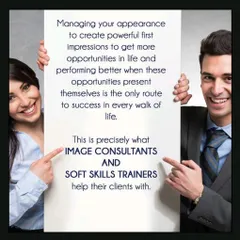 This graphic perfectly explains what I do. I help clients manage their appearance to create powerful first impressions, which is the route to success in every walk of life. This is my calling.