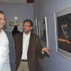 The renowned singer Shri Suresh Wadkar, a Padam Shri awardee, visited my exhibition at the India Habitat Centre. It is always a pleasure to share my passion for wildlife with celebrated artists from other fields.