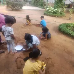 We believe in learning through play, and sometimes that means getting our hands dirty. Our outdoor mud play sessions are a favorite, allowing kids to connect with nature and explore their creativity in a fun, sensory-rich environment.