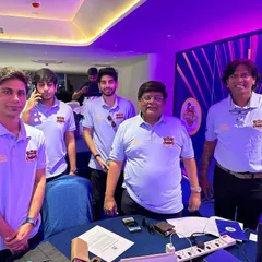 At the TNPL Mini Auction with the iDream Tiruppur Tamizhans management. We are focused and ready to build a competitive squad for 2024.