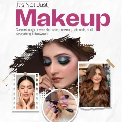 Cosmetology is the complete craft of beauty, covering skin care, makeup, hair, and nails. Our courses teach the science, creativity, and precision behind every service, and our scholarship makes it more accessible.