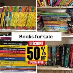 We are having a special sale on a wide range of pre-loved and new books with discounts up to 50% off. It's a great opportunity to rehome some wonderful stories and add to your collection sustainably.