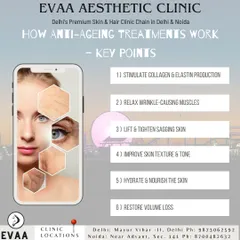 Learn the key ways our anti-aging treatments work. They are designed to stimulate collagen, relax muscles, lift sagging skin, improve texture, and restore volume for a complete anti-aging effect.