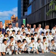 This is our Seibukan demonstration group on Karate Day in Okinawa. Training with us connects you to a dedicated international community, united by a shared respect for this martial art and its origins.
