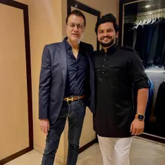 Posing with cricketer Suresh Raina in the studio. It's a proud moment to dress individuals who are masters of their own craft.