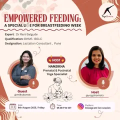 This poster announced my special live session for Breastfeeding Week with Dr. Rani Balgude. My goal for these talks is to create an empowering space where mothers can get expert tips and feel more confident in their feeding journey.