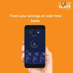 The app translates your solar generation into tangible benefits. This screen shows how you can track your financial savings in real-time and view your environmental impact, measured in metrics like CO2 reduction and its equivalent in trees planted.