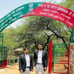 On-site at the Office of the Deputy Conservator of Forest in New Delhi. My practice isn't confined to courtrooms; it includes handling administrative law matters directly at government departments to ensure thorough case preparation.