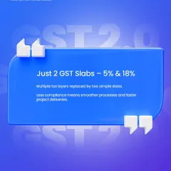 A breakdown of the simplified GST 2.0 slabs. We explain how less compliance means smoother processes and faster project deliveries, benefiting both developers and homebuyers.