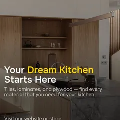 Your dream kitchen starts with the right materials. Whether you need tiles, laminates, or plywood, I can guide you in finding everything you need to bring your vision to life, ensuring both quality and style.