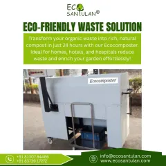 Our Ecocomposter offers a fast and eco-friendly waste solution. It transforms organic waste into rich, natural compost in just 24 hours, ideal for hotels, hospitals, and large communities.