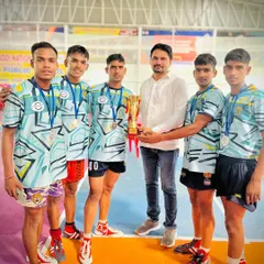 Key players from our C.B.S.E. National runner-up team posing with the hard-earned trophy.