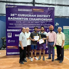 Another proud moment with my players from the Deuce team, who showed incredible skill and teamwork to win their category at the Gurugram District Badminton Championship.