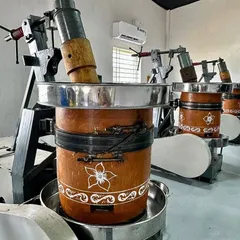This is where the magic begins. We use traditional wooden cold press machines, known as 'ghani', to extract our oils. This age old method ensures the nutrients and purity of the oils are preserved, providing the best for your skin and hair.