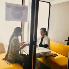 Another one on one session with an employee, where we discuss her specific dietary needs and lifestyle. My approach is always personalized because what works for one person may not work for another.