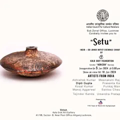An invitation to "Setu," an India-Sri Lanka artist exchange exhibition where my work was featured. This event was a wonderful opportunity to connect with artists across borders.