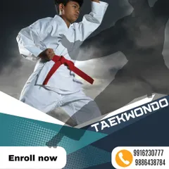 We believe in nurturing the inner warrior in every child. This image captures the strength, confidence, and discipline that our Taekwondo training instills, preparing students not just for the dojang, but for life.