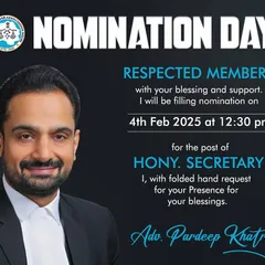 Announcing my nomination for the post of Honorary Secretary. Your presence and blessings are my greatest source of strength on this journey of service.