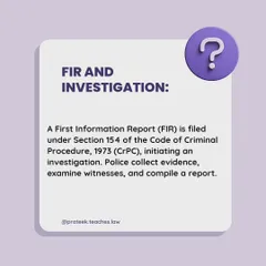 The process begins with a First Information Report (FIR) under Section 154 of the CrPC. This initiates a police investigation where evidence is collected and witnesses are examined.