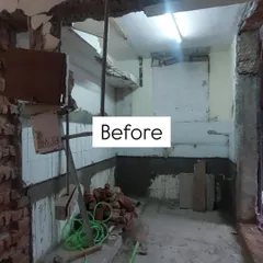 This is where we started. A completely raw space, ready for a full demolition and renovation.