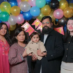 A classic family portrait from a first birthday party. I always take the time to gather everyone for a formal photo to commemorate the special occasion.