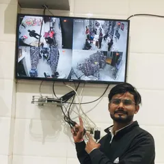 Here is a multi-camera setup I installed for a shop, giving them full coverage of their premises. I make sure the monitor display is clear and the wiring is properly managed for a clean, professional finish.