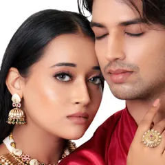 Capturing the essence of royalty for a jewelry campaign. This editorial shot, styled for a VOGUE feature, highlights the intricate details of the traditional jewelry while creating a powerful, emotional connection between the models.