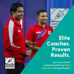 Learn from certified professionals who follow Pullela Gopichand's proven training philosophy. Our elite coaches are dedicated to turning potential into proven results on the court.
