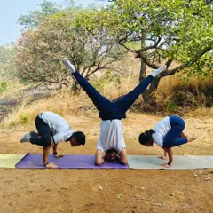 A winter yoga trek with our students. The journey of a thousand miles begins with a single step, and we love taking those steps together in nature.
