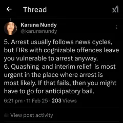 A technical legal point on criminal procedure. In cases involving cognizable offences, the risk of arrest is high, making the pursuit of quashing and interim relief an urgent priority for the accused.