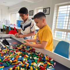 It all starts with the basics. Students begin their preparation for the World Robot Olympiad by building the game elements, getting a feel for the challenge ahead.