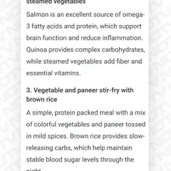 More dinner ideas from my NDTV feature, including grilled salmon with quinoa and a vegetable and paneer stir-fry with brown rice.