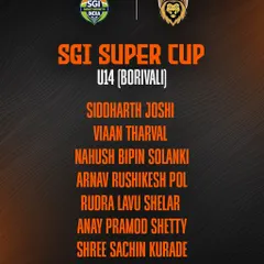 Announcing the U14 Borivali squad for the SGI Super Cup. We manage multiple teams and locations seamlessly within a single tournament structure.