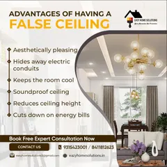 A false ceiling is a functional and aesthetic cornerstone of modern commercial interiors. We utilize false ceiling designs to artfully conceal wiring and ductwork, improve room acoustics, and integrate sophisticated lighting systems, all while adding a layer of architectural elegance to your space.