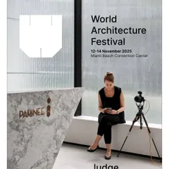 An announcement for my role as a judge at the upcoming World Architecture Festival in Miami. I look forward to these opportunities to identify and celebrate design excellence.