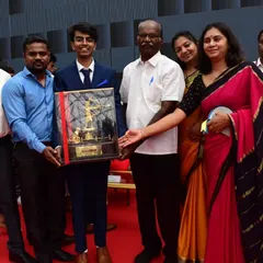 Another proud moment with our shooter Srijay and his family, celebrating the Ekalavya Award. We believe in celebrating these major milestones with our entire support system.