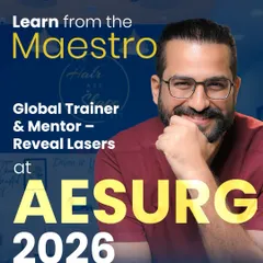 As a global trainer for Reveal Lasers, I had the privilege of mentoring doctors on advanced aesthetic science at AESURG 2026. Teaching is a passion that complements my clinical work.