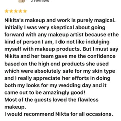 "Gave me the confidence." This review from a bride who doesn't usually wear makeup means the world. My goal is to make you feel comfortable and beautiful.