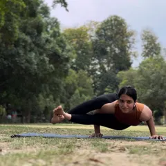 Taking my arm balance practice to the park. Holding an eight-angle pose on the grass connects me to the earth and challenges my stability. It’s a joyful way to move and be present in nature.